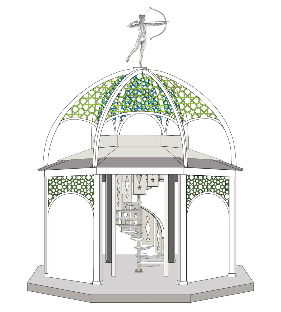 Concept art for the central structure